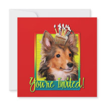 Invitation Cupcake - Sheltie Puppy - Cooper