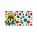 Invitation Cupcake - Shiba Inu - Yasha Personalized Address Label