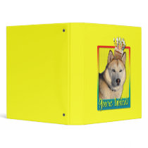 Invitation Cupcake - Siberian Husky - Copper 3 Ring Binders