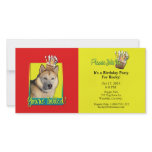 Invitation Cupcake - Siberian Husky - Copper Photo Card Template