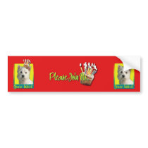Invitation Cupcake - West Highland Terrier Bumper Stickers