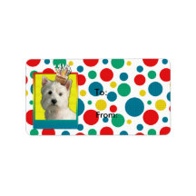Invitation Cupcake - West Highland Terrier Address Label