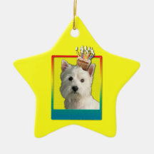 Invitation Cupcake - West Highland Terrier Christmas Tree Ornaments