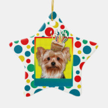Invitation Cupcake - Yorkshire Terrier Christmas Ornaments