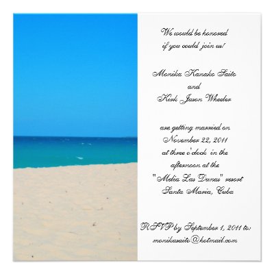 Invitation Destination wedding