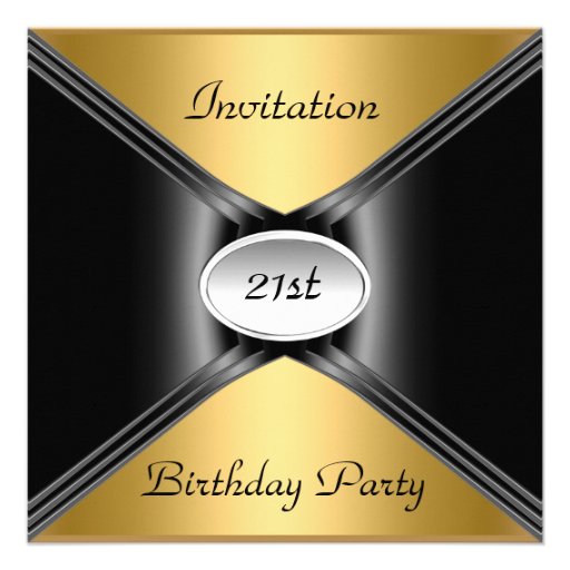 Invitation Envelope Any Birthday Gold color