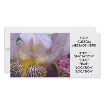 INVITATION Events Iris Flowers CUSTOM Party Invite photo cards