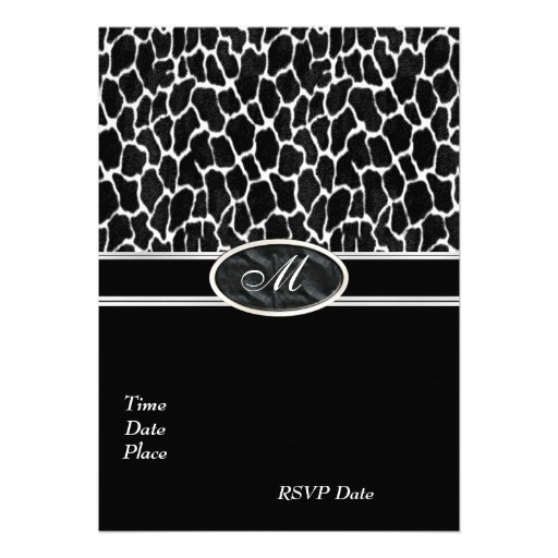 Invitation Exotic Prints Cow