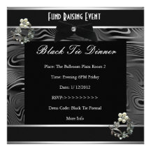 Invitation Fund Raiser Formal Black Tie
