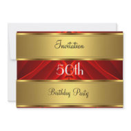 Invitation Gold 50th Birthday Party invitation