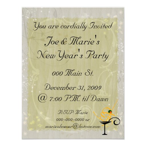 Invitation Happy New Year's Party