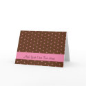Invitation In Pink and Brown cards