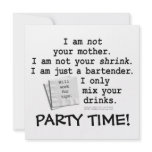 Invitation, Invitations - I'M A BARTENDER
