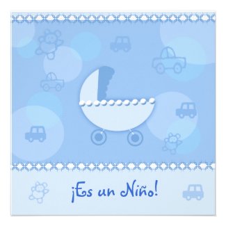 Es un Niño 01 - Invitación Comunicado Personalizado