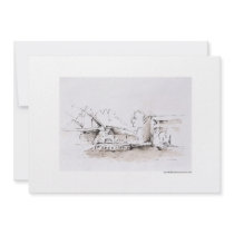 Invitation map design Hanover pencil