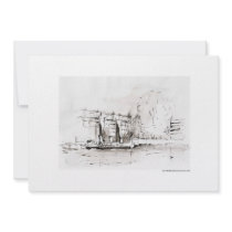 Invitation map design Hanover pencil