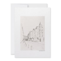 Invitation map design Hanover pencil