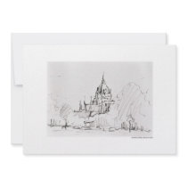 Invitation map design Hanover pencil