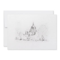 Invitation map design Hanover pencil