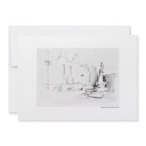 Invitation map design Hanover pencil
