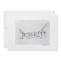 Invitation map design Hanover pencil