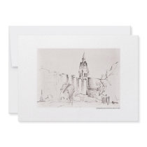 Invitation map design Hanover pencil