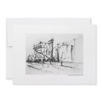 Invitation map design Hanover pencil