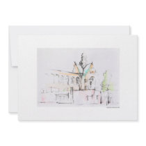 Invitation map design Hanover pencil