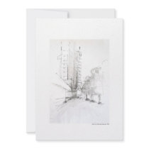 Invitation map design Hanover pencil