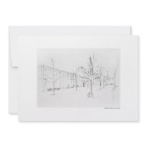Invitation map design Hanover pencil