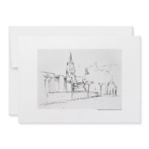 Invitation map design Hanover pencil
