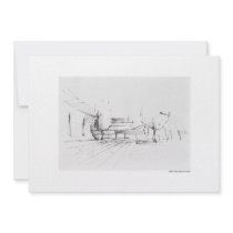 Invitation map design Hanover pencil