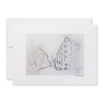 Invitation map design Hanover pencil