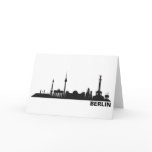 Invitation map with Berlin Skyline. Cards