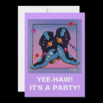 Invitation - Midnight Cowboy Boots invitations