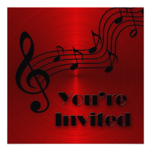 Invitation - Musical -Notes