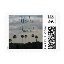 Invitation Palm Trees postage by DonnaGrayson Invitation Palm Trees postage