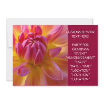 INVITATION Party for Grandma Dahlia Customize Text