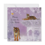 Invitation Party Tigers in Flowerworld