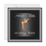 Invitation Pin-up Girl and Black  Birthday Party