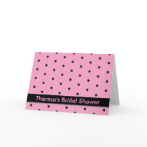 Invitation: Pink and Black Dots cards