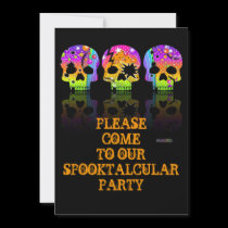 Invitation - POP ART SKULLS invitations