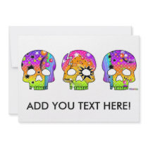 Invitation - POP ART SKULLS