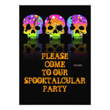 Invitation - POP ART SKULLS