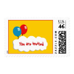 invitation postage -balloons