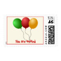 invitation postage -balloons postage