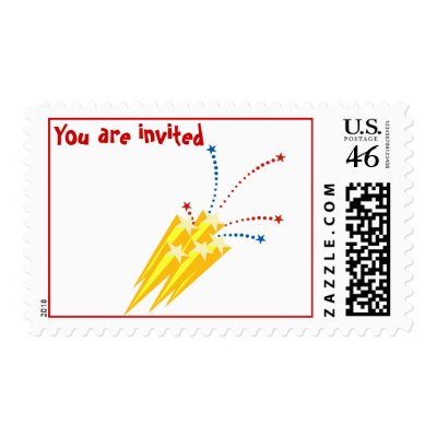 invitation postage -fireworks Zazzle_stamp