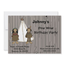 Invitation-Pow Wow Birthday Party
