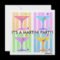 Invitation - Retro Pop Art Martinis invitations