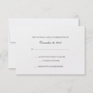 Invitation RSVP Card | Basic